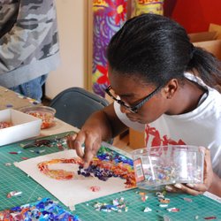 Arts on the Block - PYAO mosaic in progress