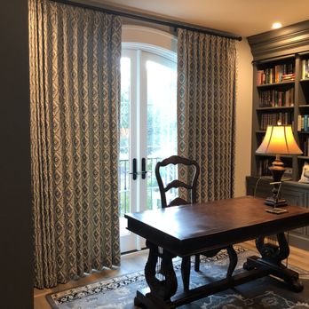 JLS Window Coverings - Library with draperies - Shades & Blinds Near Me - Oakland, California JLS Window Coverings - Library with draperies - Shades & Blinds Near Me - Oakland, California