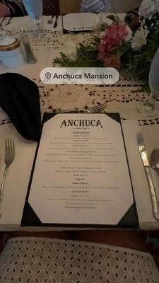 Menu photo 2 Restaurant Anchuca Vicksburg, MS