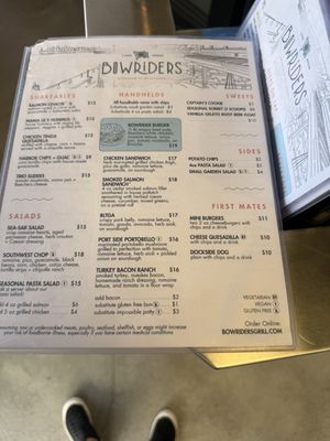 Menu photo 2 Bowriders Grill Seattle, WA