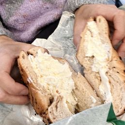 Onion and cream cheese - a classic can't go wrong order