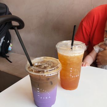 Fika Fika Coffee - Ube latte & some fancy grapefruit tea - both so good! Unique drink list for sure - Coffee & Tea Near Me - Pasadena, California Fika Fika Coffee - Ube latte & some fancy grapefruit tea - both so good! Unique drink list for sure - Coffee & Tea Near Me - Pasadena, California