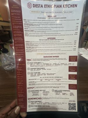 Menu photo 1 Desta Ethiopian Kitchen Westside Atlanta, GA