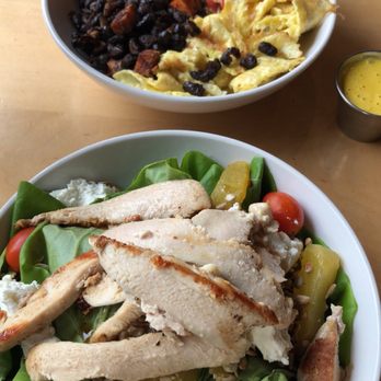 Peoples Organic - (Top) Breakfast bowl minus rice (bottom) Roasted beet salad with chicken. *note beets are yellow not red beets* - Vegan Near Me - Minneapolis, Minnesota Peoples Organic - (Top) Breakfast bowl minus rice (bottom) Roasted beet salad with chicken. *note beets are yellow not red beets* - Vegan Near Me - Minneapolis, Minnesota