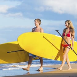 Boss Frog's Snorkel, Bike, & Beach Rentals - Ka'anapali - Sunset surf sesh? Don't mind if I do! GET YOUR BOARD(S) TODAY! Stand Up Paddle Boards (SUPs) available to rent!