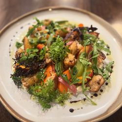 Stone fruit panzanella
