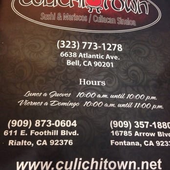 Culichi Town - Menu cover - Mexican Near Me - Bell, California