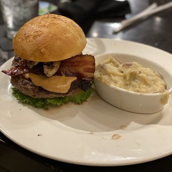 Local Goat - Elvis Burger, Caramelized Onion Mashed Potatoes - New American Near Me - Pigeon Forge, Tennessee