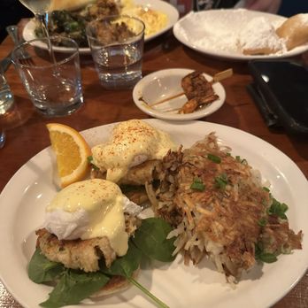 Octapas Cafe - Dungeness crab cake Benedict w/ has browns - Tapas/Small Plates Near Me - Olympia, Washington Octapas Cafe - Dungeness crab cake Benedict w/ has browns - Tapas/Small Plates Near Me - Olympia, Washington