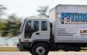 Slide of Python Drain Cleaning