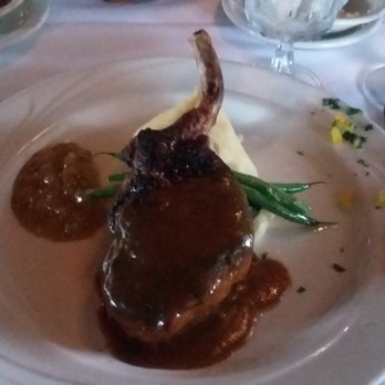 The Ship Lantern Inn - Beautifully seared and delicious Pork Chop with Apple Chutney. - New American Near Me - Milton, New York