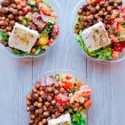 Spiced Chickpea Greek Salad