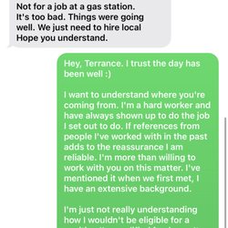 Chevron - The message I received less than 2 hours leaving my first day of training WITH the paperwork forms I was to fill out and return the next day