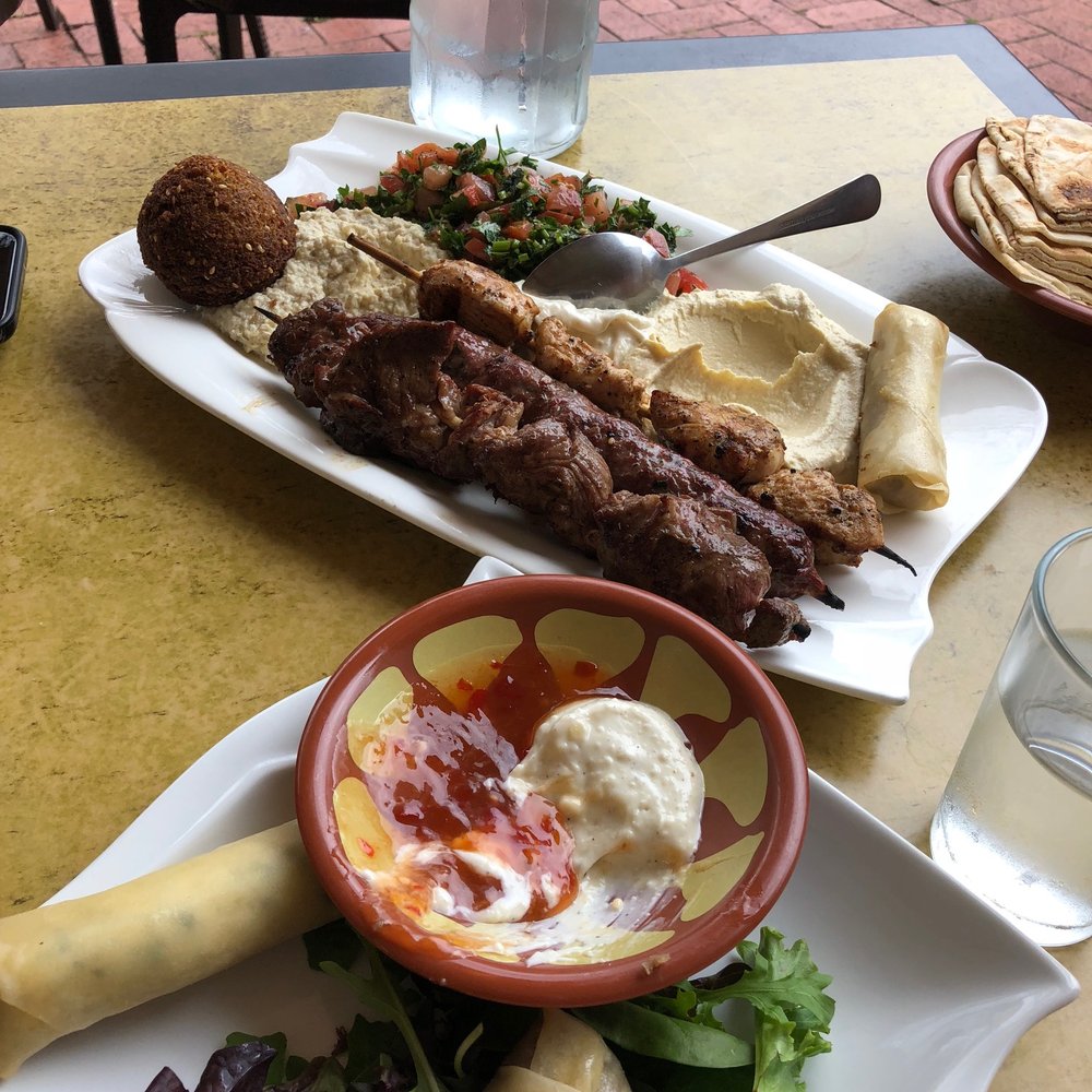 one large plate ... and the magical sauce combinations!