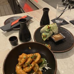 Mango Summer Rolls and Bang Bang Shrimp