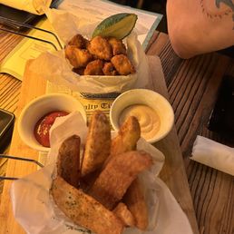 Chicken and fries Chicken and fries