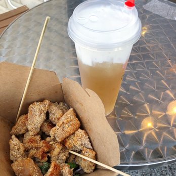 Ume Tea - Popcorn chicken + Fresh green tea with salted cheese - Coffee & Tea Near Me - Cupertino, California