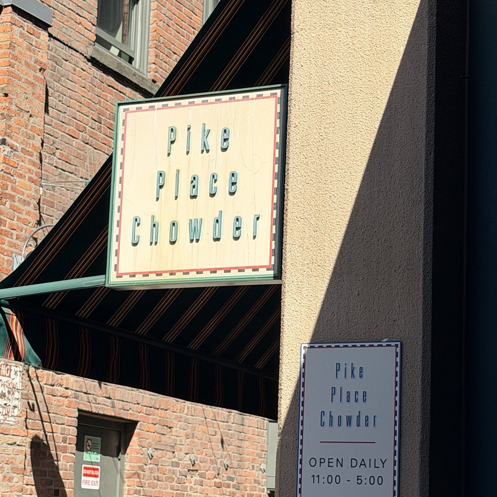 Pike Place Chowder - Signage - Seafood Near Me - Seattle, Washington Pike Place Chowder - Signage - Seafood Near Me - Seattle, Washington