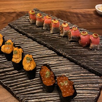 TenTen - Spicy tuna roll in back - Japanese Near Me - Austin, Texas