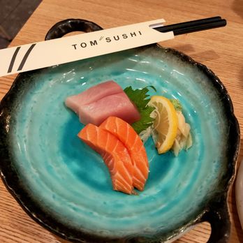 Tom Sushi - Tuna and salmon sashimi - Sushi Bars Near Me - Vancouver, British Columbia