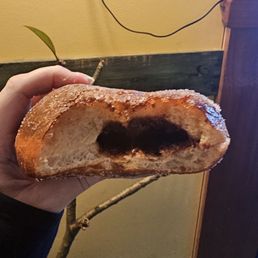 Inside of Nutella malasada