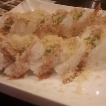 Fusion Sushi - Shrimp Tempura substitute crab with cream cheese no seaweed substitute soy paper - Sushi Bars Near Me - Hermosa Beach, California