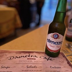 Beer and part of the menu