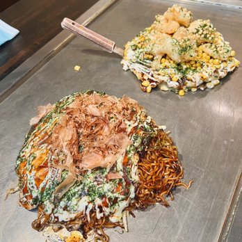 Gaijin - Traditional Hiroshima Style Okonomiyaki, Shrimp Osaka Style Okonomiyaki - Japanese Near Me - Chicago, Illinois