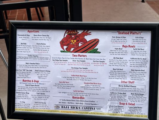 Menu photo 1 BAJA RICK'S Cantina San Diego, CA Menu photo 1 BAJA RICK'S Cantina San Diego, CA