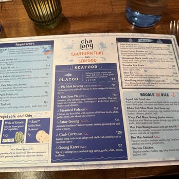 Chalong - Menu - Thai Near Me - New York, New York