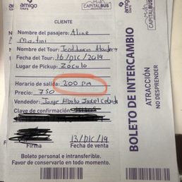 Ticket sold with the wrong time for the Tour!