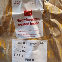 McDonald's - I ordered online but no Fry there...