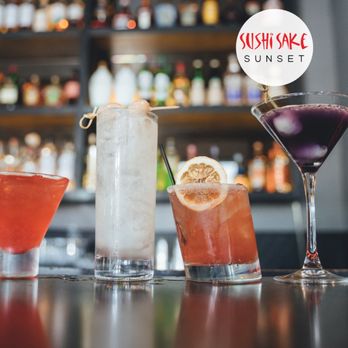 Sushi Sake Sunset - a variety of cocktails - Asian Fusion Near Me - Miami, Florida Sushi Sake Sunset - a variety of cocktails - Asian Fusion Near Me - Miami, Florida