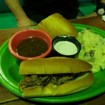 Muddy Waters - My friend had a French dip with horsey sauce and mashed potatoes - American Near Me - Deerfield Beach, Florida Muddy Waters - My friend had a French dip with horsey sauce and mashed potatoes - American Near Me - Deerfield Beach, Florida