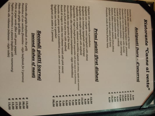 Menu photo 1 Canne al Vento Milan, MI Menu photo 1 Canne al Vento Milan, MI