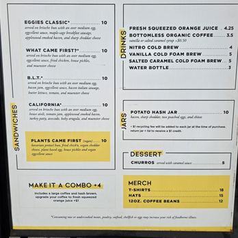 Eggies - menu - Coffee & Tea Near Me - San Diego, California