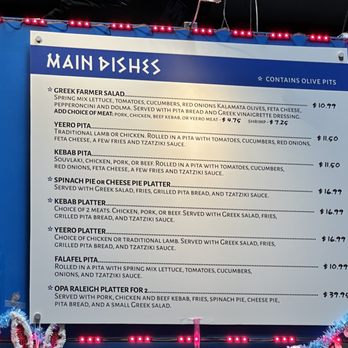 Opa Raleigh - Menu - Greek Near Me - Raleigh, North Carolina