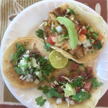 Sonora Taqueria - Cabeza, lingual and fish taco. All delish- - Mexican Near Me - Cottonwood, Arizona Sonora Taqueria - Cabeza, lingual and fish taco. All delish- - Mexican Near Me - Cottonwood, Arizona