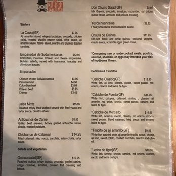 Don Churro Restaurant - Menu - Spanish Near Me - Chantilly, Virginia