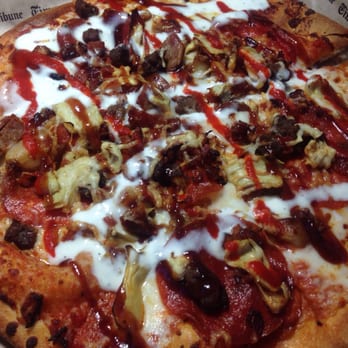 The Pizza Press - All meat pizza! Chapman discount included. Midnight munchies done right - Salad Near Me - Orange, California