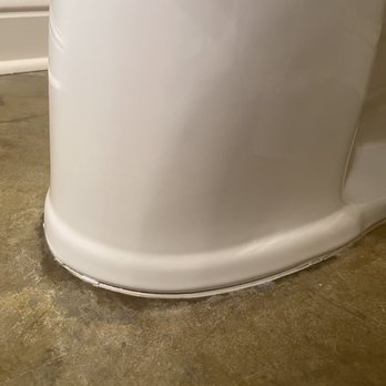 Chad King's Plumbing - Leaking toilet at the base. Old caulking. Rocking no shims. - Plumbing Near Me - Tickfaw, Louisiana Chad King's Plumbing - Leaking toilet at the base. Old caulking. Rocking no shims. - Plumbing Near Me - Tickfaw, Louisiana