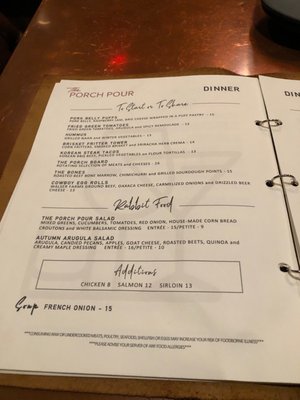 Menu photo 8 The Porch Pour Midlothian, TX