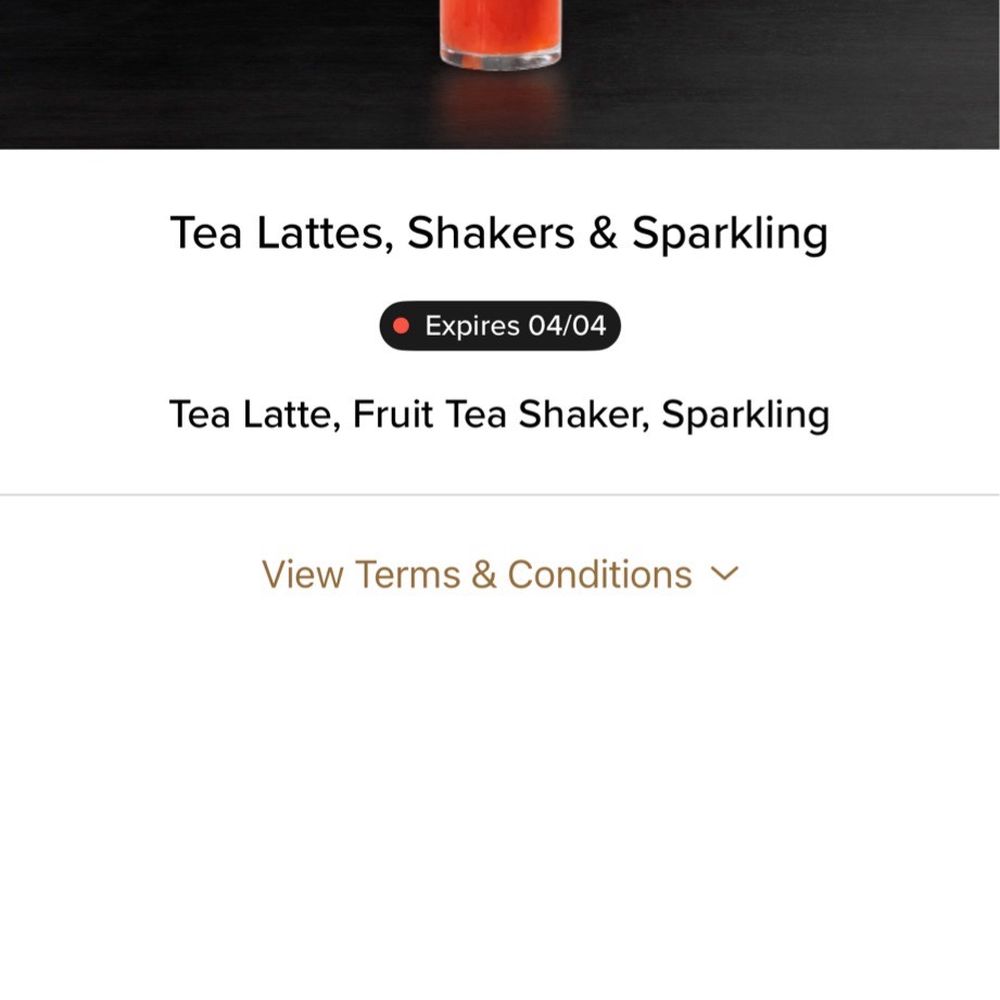 Peet's Coffee - Free tea latte in Peet's app - Coffee & Tea Near Me - San Francisco, California