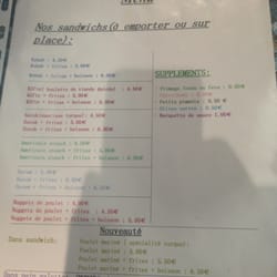 Mer Noire - Menu