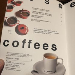 Madero - Dessert Menu
