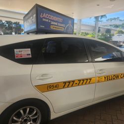 Yellow Cab Broward - Actual realtime picture of taxi that drove us