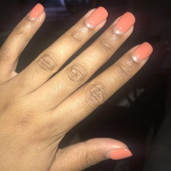Amity Nail Spa - 3 weeks after my first SNS appointment . No chipping just growth ! - Nail Salons Near Me - Arlington, Virginia