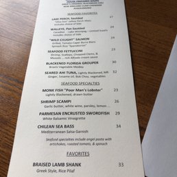 the menu for the restaurant the menu for the restaurant