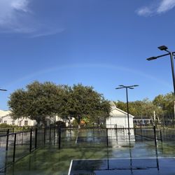 Forest Ridge Tennis Center - Rainbow over the pickleball courts
