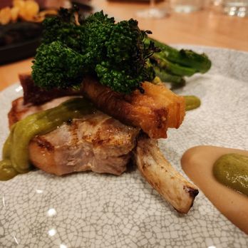 The Elm - Pork duo - New American Near Me - Bloomington, Indiana